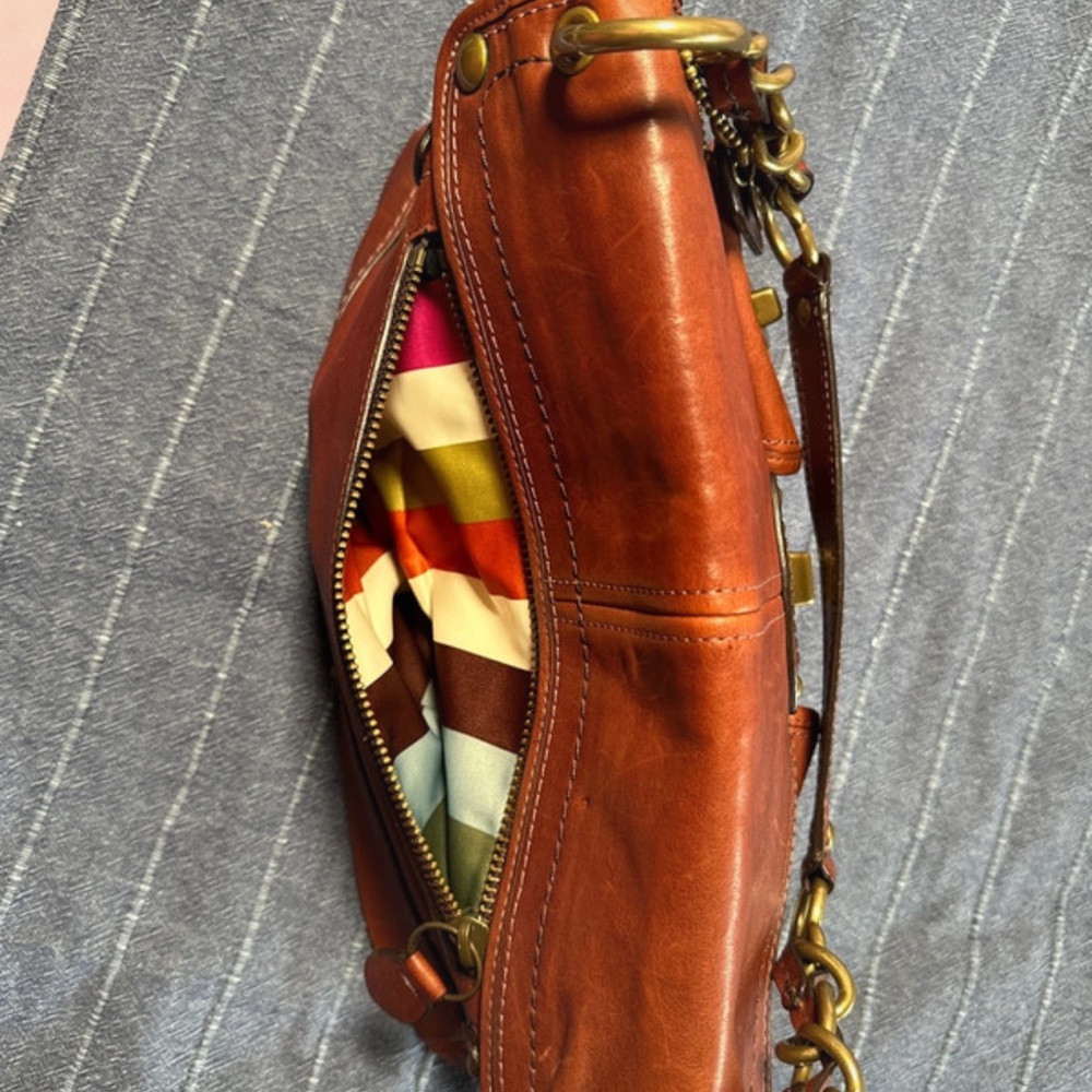 Vintage Coach 65th anniversary legacy Leigh cognac leather satchel - Picture 14 of 15